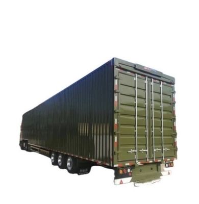 Wosheng 3 Ejes Logística Van Semi-remolque con 12R22.5 neumáticos y ejes 13T/16T