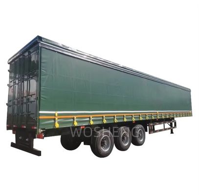 40 pies 45 pies cortina de PVC Sider semi remolque cortina lateral camión deslizante remolques Wosheng