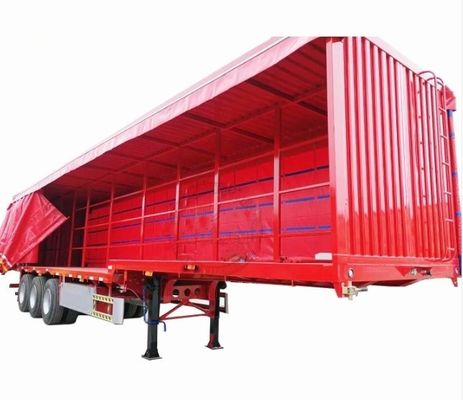 Semi remolque de cortina lateral de eje 3 a medida con sistema de frenos WABCO de doble línea