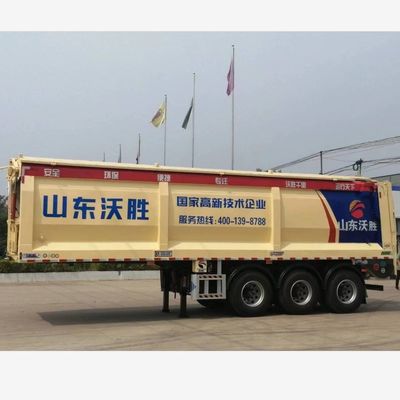 60000 kg de carga útil máxima, camión de descarga de suelo con dos vías de transporte y características