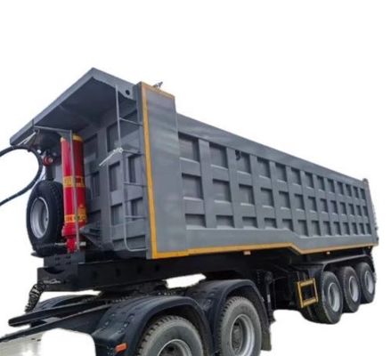 Semiremolque de descarga hidráulica trasera de 3 ejes personalizable para el transporte de grano de piedra arenisca