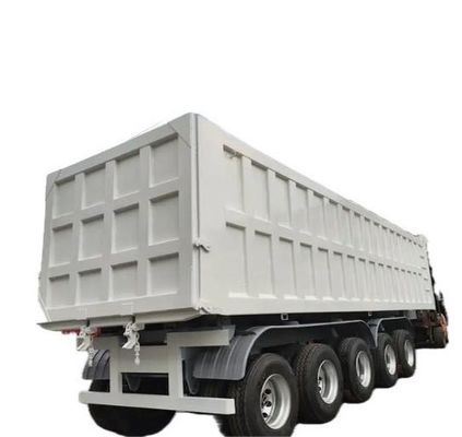 5 ejes hidráulico trasero de descarga Semi remolque tirador Semi camión tirador remolques de Wosheng
