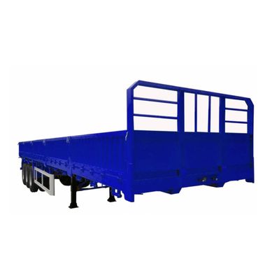 Transporte de camiones de pared lateral con semirremolque de acero de 3 ejes de 13 m con suspensión mecánica