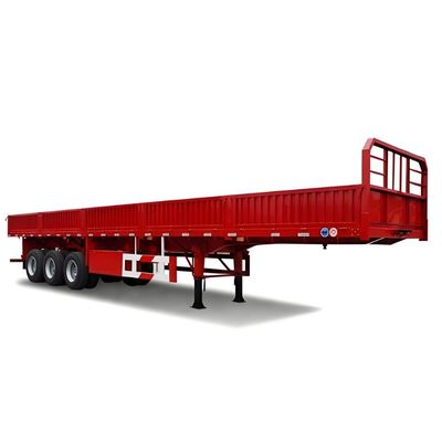 Semiremolque de suspensión mecánica Remolque de camión de pared lateral con neumáticos 12.00R22.5