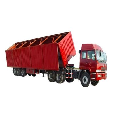 Wosheng Tri-Axle elevador hidráulico tirador lateral tirador lateral semi remolque tirador lateral remolque