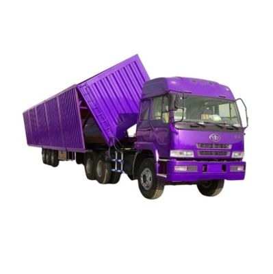 Acero Tri 3 Ejes 50 toneladas camión de descarga lateral semirremolque para transporte de grano de piedra arenisca