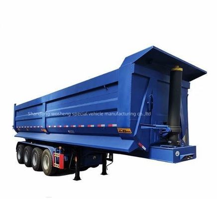 Semiremolque hidráulico trasero de descarga de 28 t para el transporte de acero