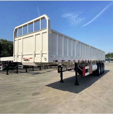 Carga útil máxima de 30000 kg de cerco de acero, semirremolque de pared lateral para el transporte a granel