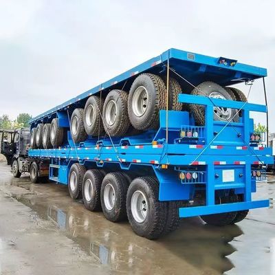 20-45 pies Contenedor de transporte de uso 2-4 Eje Flatbed camión remolque con aro 9.0-22.5