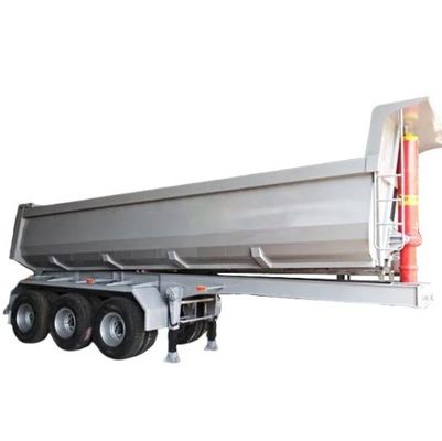 Venta directa 4/3 Eje trasero de descarga Semi-remolque remolque para uso en construcción