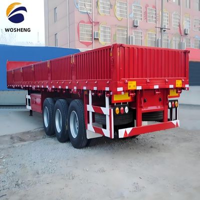 Capacidad de carga de 30 toneladas y 60 toneladas Semirremolque de pared lateral para el transporte de carga