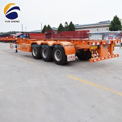 2 3 4 Semi remolque de esqueleto de acero de eje para transporte de contenedores