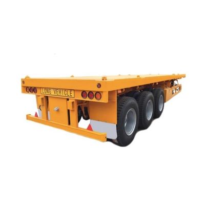 12500x2500x1600-3100mm Camión de varios ejes de cama plana Semirremolque para transporte de contenedores