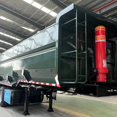 U-tipo End tipper Semi camión final de volcado camión remolques con sistema de freno de doble línea
