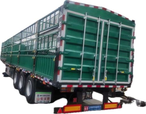 Semi remolque de estaca de acero con sistema de freno Wabco y cámara de freno de resorte T30/30