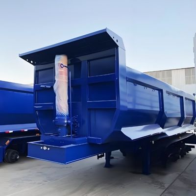 Según el semirremolque de 3 ejes hidráulico trasero con tirador de descarga para el transporte de 100 toneladas de grano