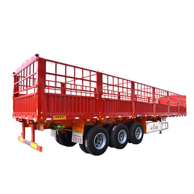 3/4 Ejes 9.00-22.5 Rin tipo plano cerca lateral de pared semirremolque para 20 años exportando