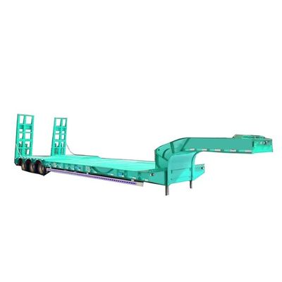 Semi-remolque de 3 ejes con cuello de ganso de lecho bajo Camiones Tractor Remolque con material de acero