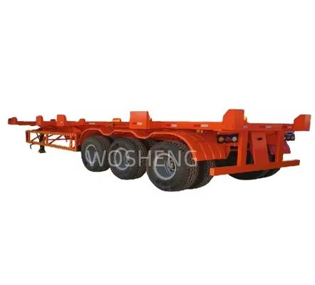 Semiremolque de esqueleto de acero resistente para el transporte de chasis de contenedores de 20FT 40FT