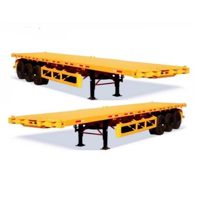 Contenedor de cama plana Semi remolque 40FT 45FT 48FT Rim 9.00-22.5 opcional 12400*2610*1550mm