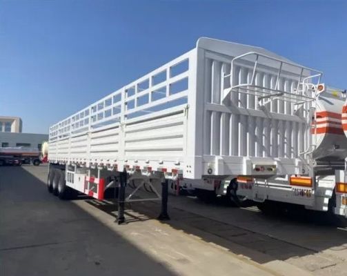 Suspensión AIR/Suspensión mecánica personalizada 3/4 Eje 50-100Ton High Fence Trailer