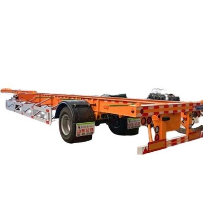 Semiremolque de esqueleto expandible con resorte de hojas de 28 toneladas/pc para el transporte de contenedores flexibles