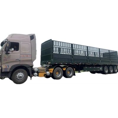 Semi-remolque de acero multiaxial personalizado para cercas de carga de camiones y carga útil máxima de 40-80 toneladas
