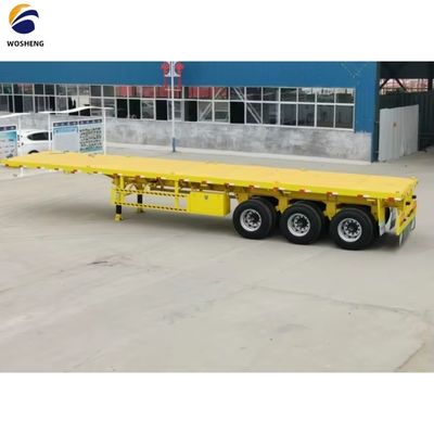 Pneumático 12R22.5 40FT semirremolque de suelo plano para materiales de construcción y transporte de contenedores