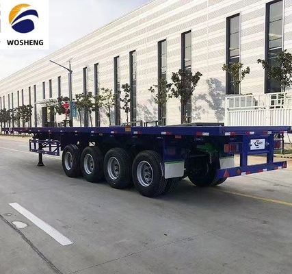 2 3 4 eje Flatbed Trailer Personalización del borde 9.0-22.5 Contenedor Tamaño 20ft 45ft 40ft
