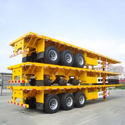Semi remolque de carga de contenedores de 20 pies y 40 pies con cerradura diseño duradero y versátil