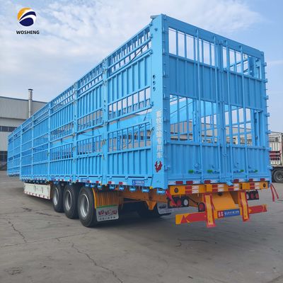 Semi remolque de cerca de 20 a 50 toneladas para ganado de vacuno de Wosheng