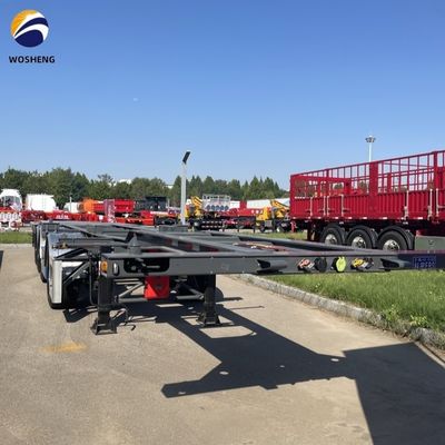 12400x2500x1550mm Tractor de aterrizaje pesado de 28 t Semiremolque esqueleto para transporte de contenedores