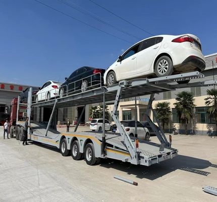 Trailers de carga Wosheng 2/3 Ejes 6-10 unidades Transporte de automóviles Semirremolque para el transporte de automóviles