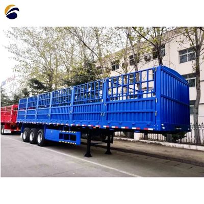 Mejor remolque de carretillas de cerca de materiales de acero de 40-80 toneladas para el transporte de animales y carga