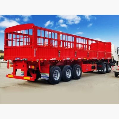 Semiremolque de cerca multifunción de 3/4 ejes para el transporte de animales a granel y carga de granos