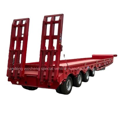 Sistema de freno de doble línea 40T-100T Remolque de contenedores de acero para transporte de carga pesada