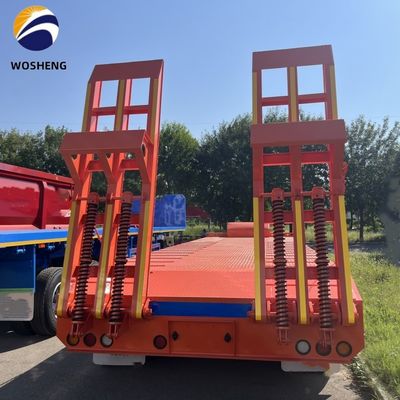 9.0-22.5 Rim 3 Axle 60T camión de cama baja semirremolque para equipos pesados
