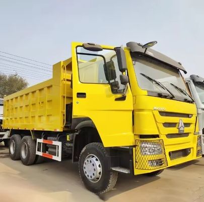 6X4 rueda motriz Sinotruk de segunda mano HOWO 371 caballos de fuerza camión de descarga para la minería en Rusia