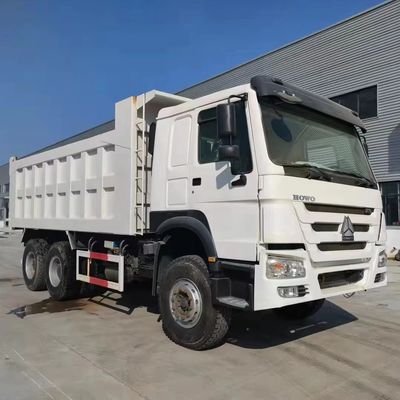 Construcción urbana Muck transporte camión de basura usado 336HP HOWO con 3 pasajeros