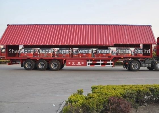 Wosheng 30/40tons Logística Ancho de las alas Van Semirremolque Sistema de freno de doble línea WABCO