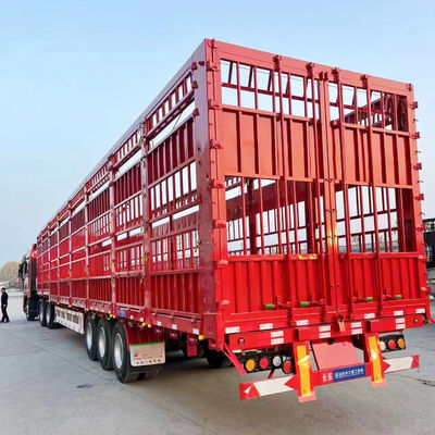 Carga útil máxima 30000 kg Semirremolque de doble cubierta para animales, aves de corral y ganado con 3/4 ejes