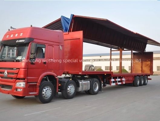 Wosheng 30/40tons Logística Ancho de las alas Van Semirremolque Sistema de freno de doble línea WABCO