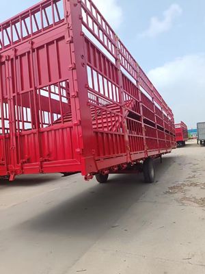 Carga útil máxima 30000 kg Semirremolque de doble cubierta para animales, aves de corral y ganado con 3/4 ejes