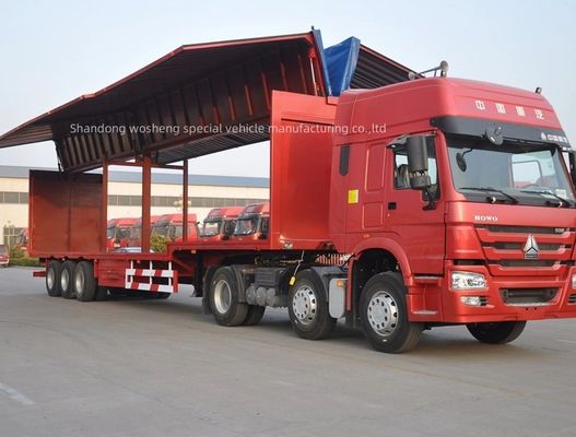 Wosheng 30/40tons Logística Ancho de las alas Van Semirremolque Sistema de freno de doble línea WABCO