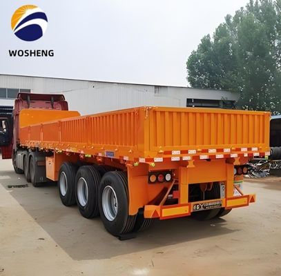 Qingdao Wosheng, camión de 3 ejes con carga útil de 50 toneladas y pared lateral de acero