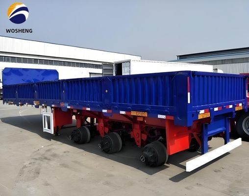 Qingdao Wosheng, camión de 3 ejes con carga útil de 50 toneladas y pared lateral de acero