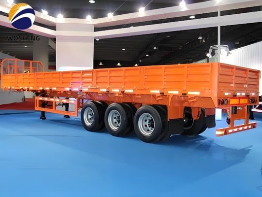 Qingdao Wosheng, camión de 3 ejes con carga útil de 50 toneladas y pared lateral de acero