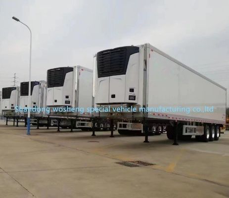 Refrigerador congelador semi camión remolques con ejes 13T/16T de Wosheng