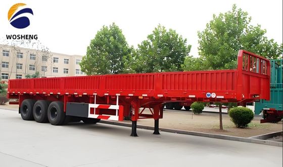 Qingdao Wosheng, camión de 3 ejes con carga útil de 50 toneladas y pared lateral de acero