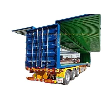 Semi-remolque de furgoneta abierta de 3 ejes personalizable para transporte logístico de 30/40 toneladas